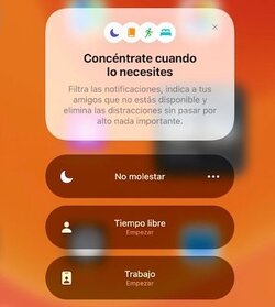 modos concentración iOS 16