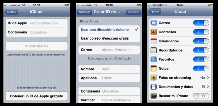 Configurar iCloud