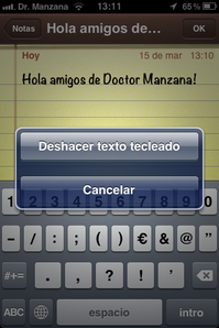 Trucos iPhone teclado